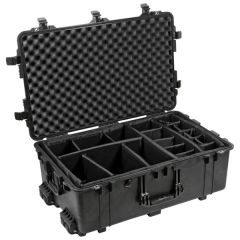 Peli Trolley Case 1650 met klittenband vakverdeling Zwart 