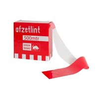 Afzetlint trekvast rood/wit 75 mm x 500 m