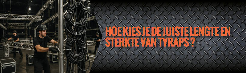 Hoe kies je de juiste lengte en sterkte van tyraps voor jouw evenement?